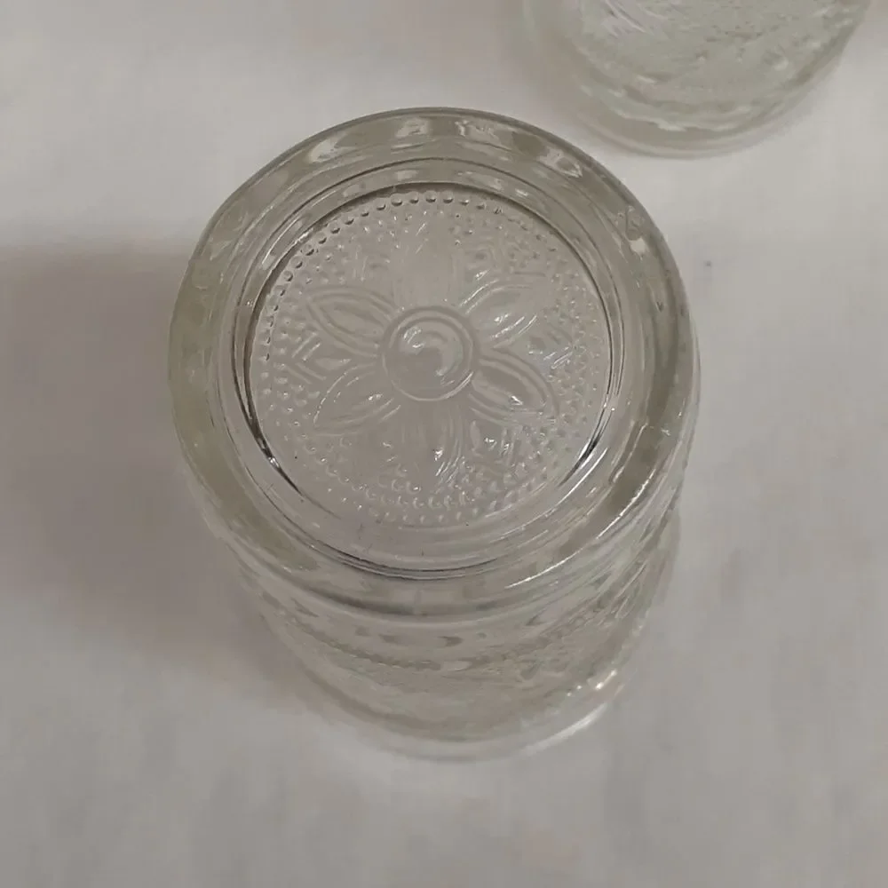 8 pc.bundle‎ vintage Anchor MCM Hocking clear depression glass tumblers, & more